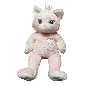 Build A Bear Pink Sassy Disney Aristocats Marie Heart Kitty Plush Stuffed Animal
